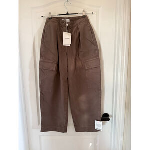 Women's Topshop Brown Cargo Pants Size 4